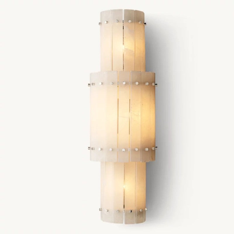 Mervin Alabaster Grand Round Sconce