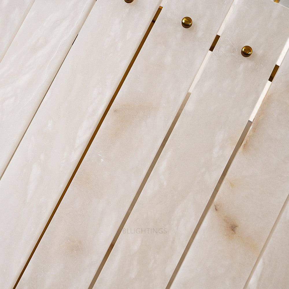 Aurgild Alabaster Round Chandelier 37"