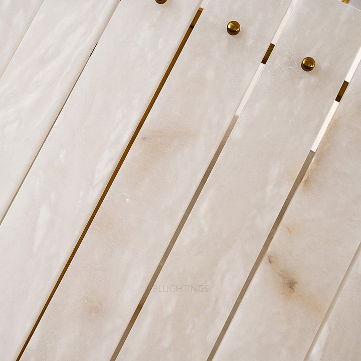 Aurgild Alabaster Round Chandelier 37"