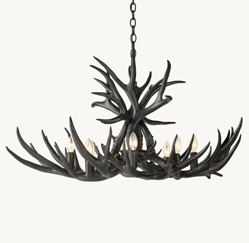 Mule Deer Antler 8 Light Chandelier