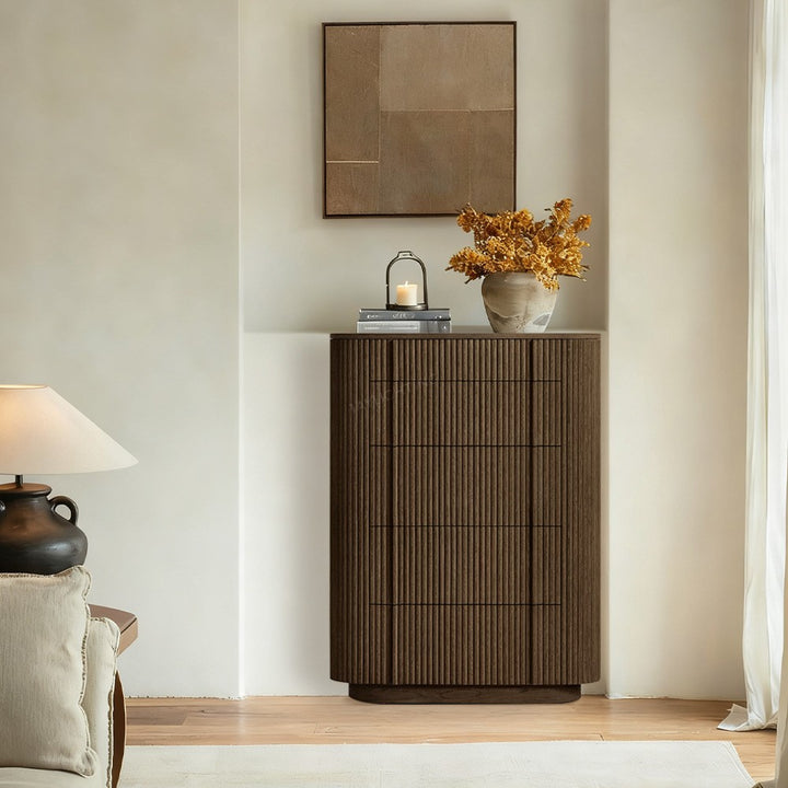 Mullora Modern Cabinet 5-Drawer Narrow Dresser