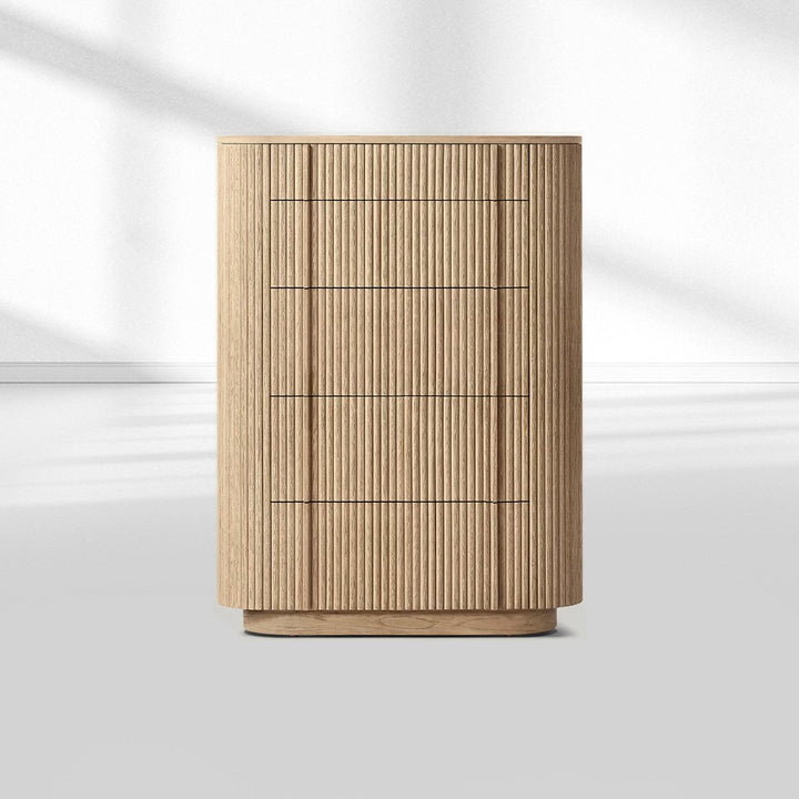 Mullora Modern Cabinet 5-Drawer Narrow Dresser