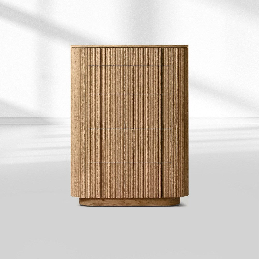 Mullora Modern Cabinet 5-Drawer Narrow Dresser