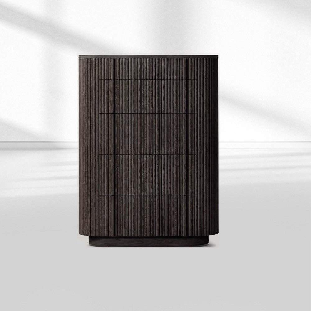 Mullora Modern Cabinet 5-Drawer Narrow Dresser