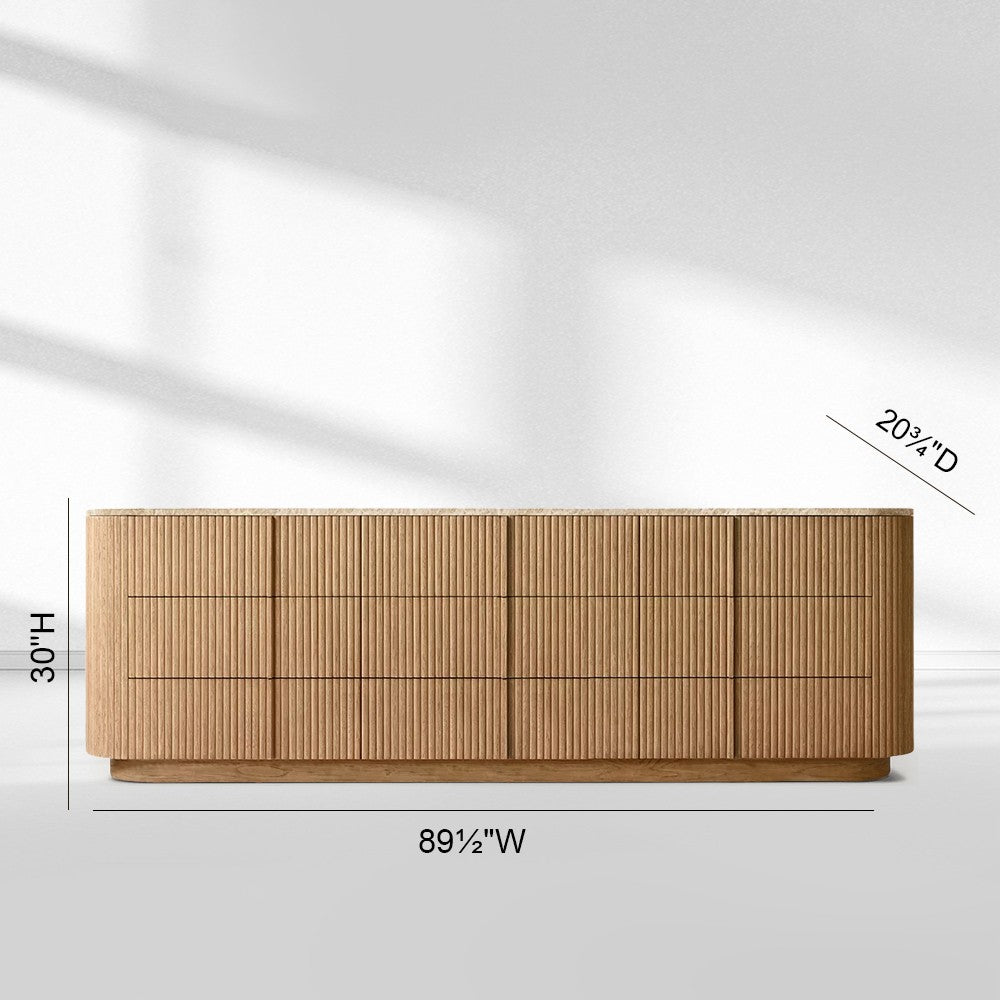 Mullora Modern Stone 9-Drawer Dresser