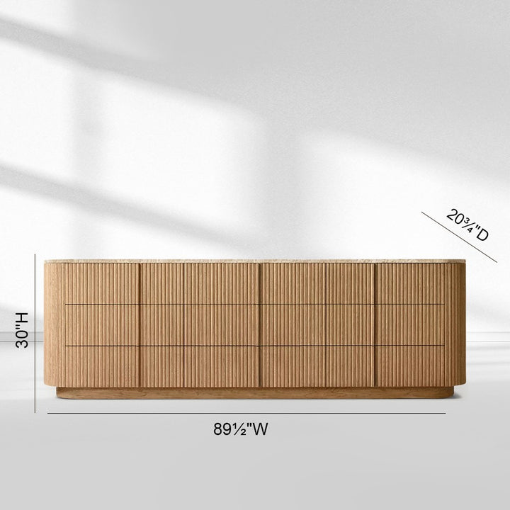 Mullora Modern Stone 9-Drawer Dresser