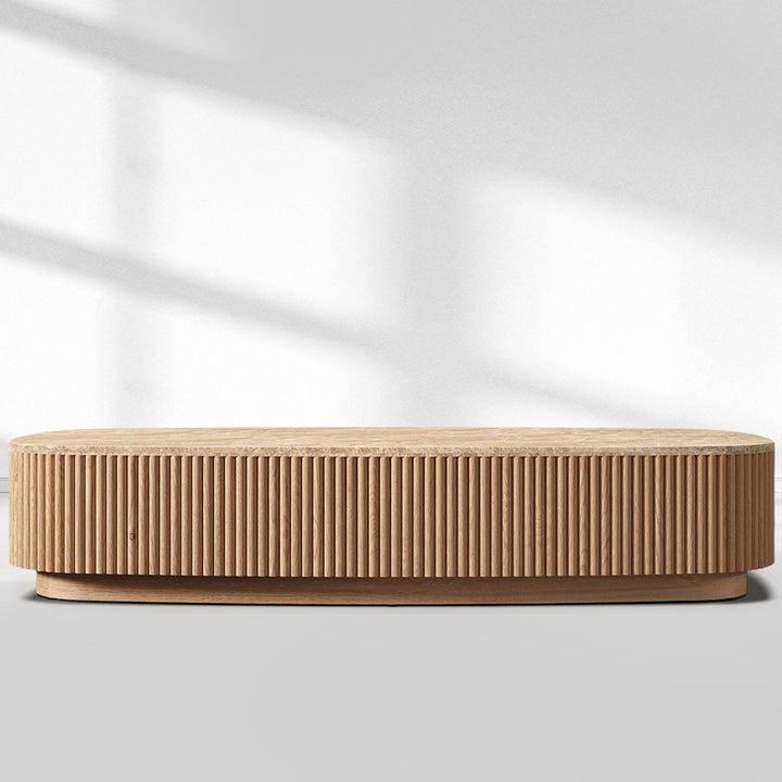 Mullora Oak Wood & Stone Coffee Table