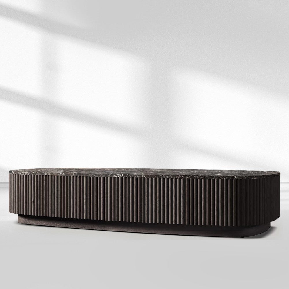 Mullora Oak Wood & Stone Coffee Table