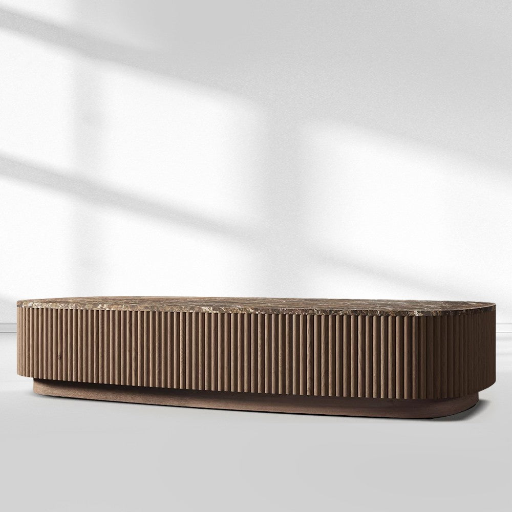 Mullora Oak Wood & Stone Coffee Table