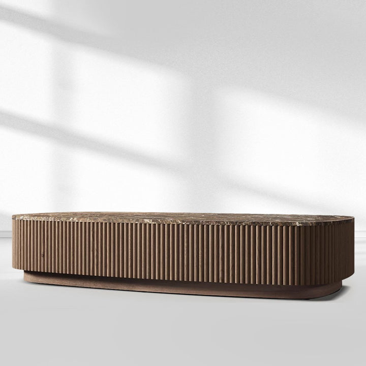 Mullora Oak Wood & Stone Coffee Table