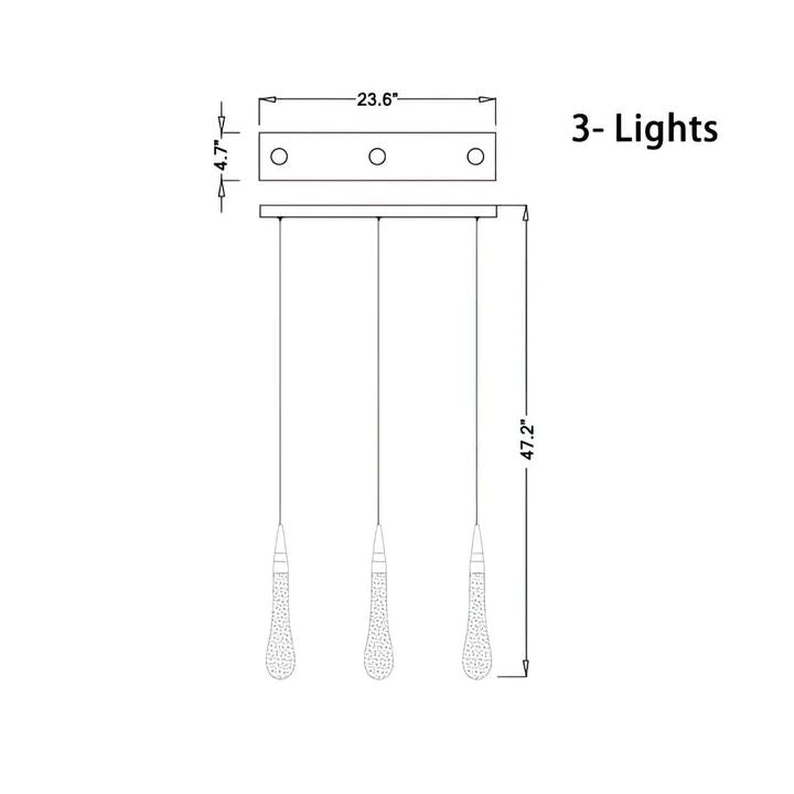 Allure Multi-LED Glass Staircase Chandelier