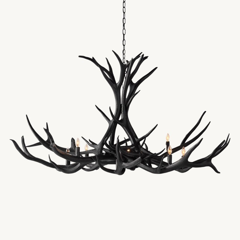 Natural Deer Antler 8 Light Chandelier 60''