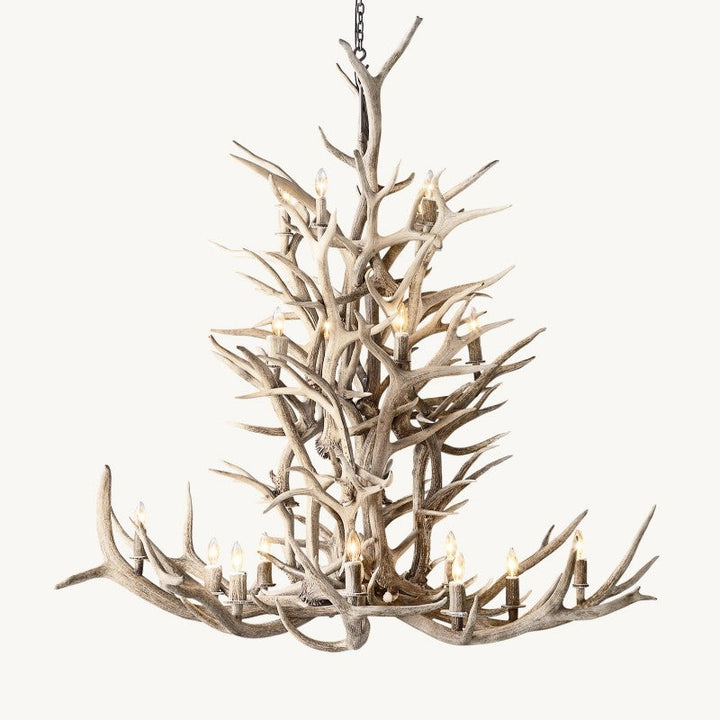 Natural Deer Antler 20 Light Chandelier 66''