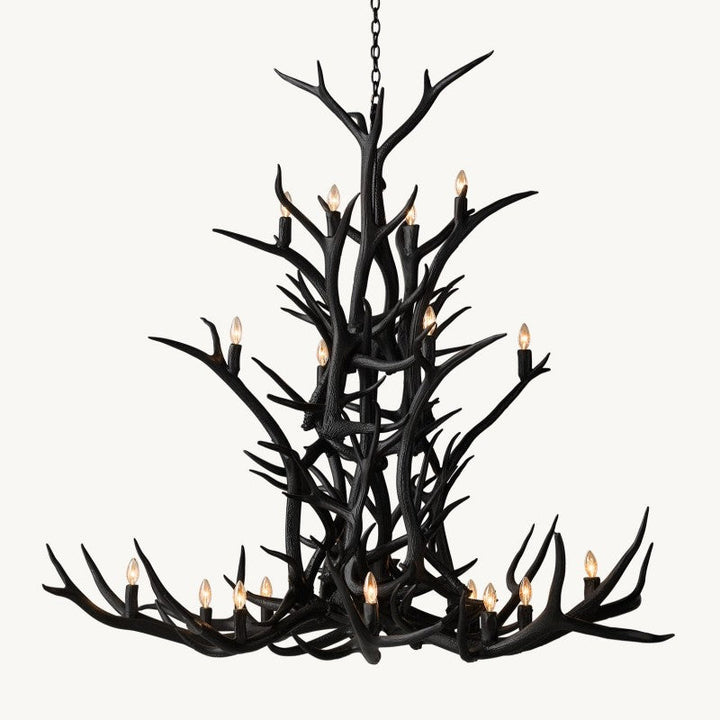 Natural Deer Antler 20 Light Chandelier 66''