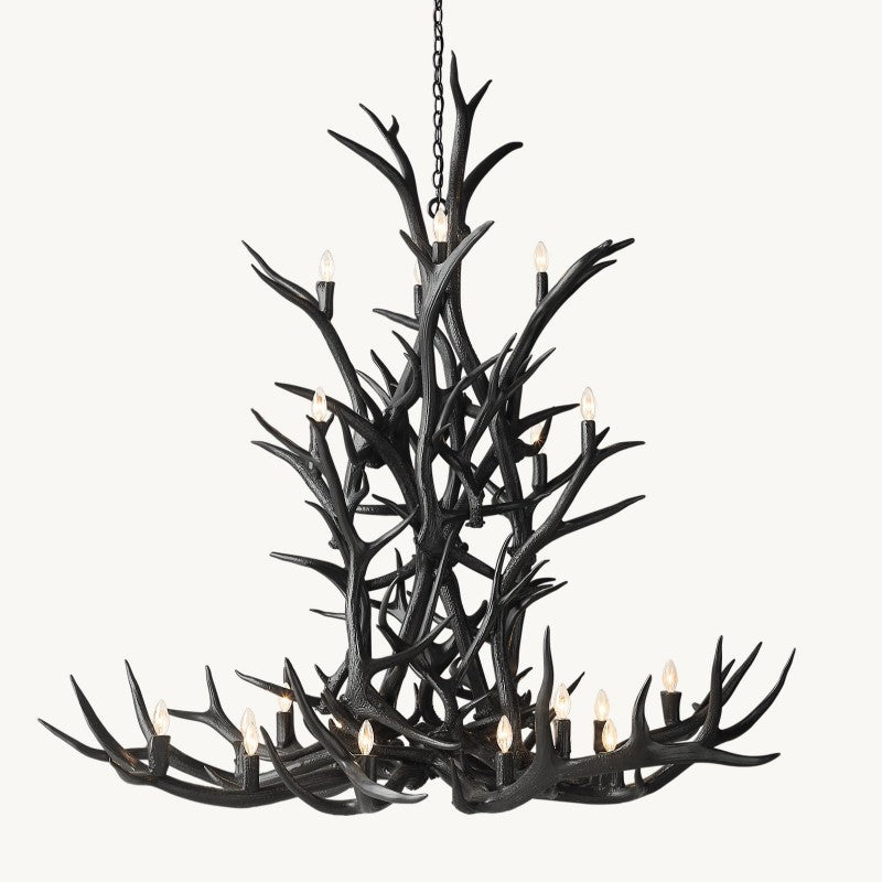Natural Deer Antler 20 Light Chandelier 66''