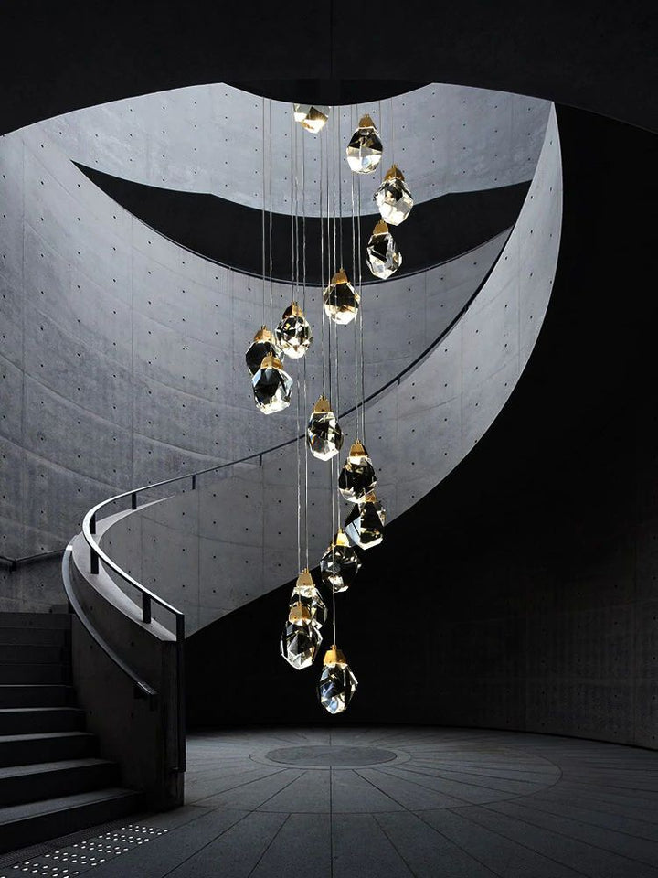 Custom Nicole Crystal Staircase Rec Chandelier 80''