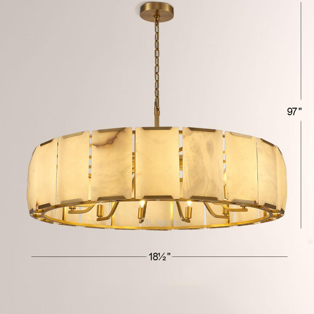Harrington Calcite Round Chandelier 43"