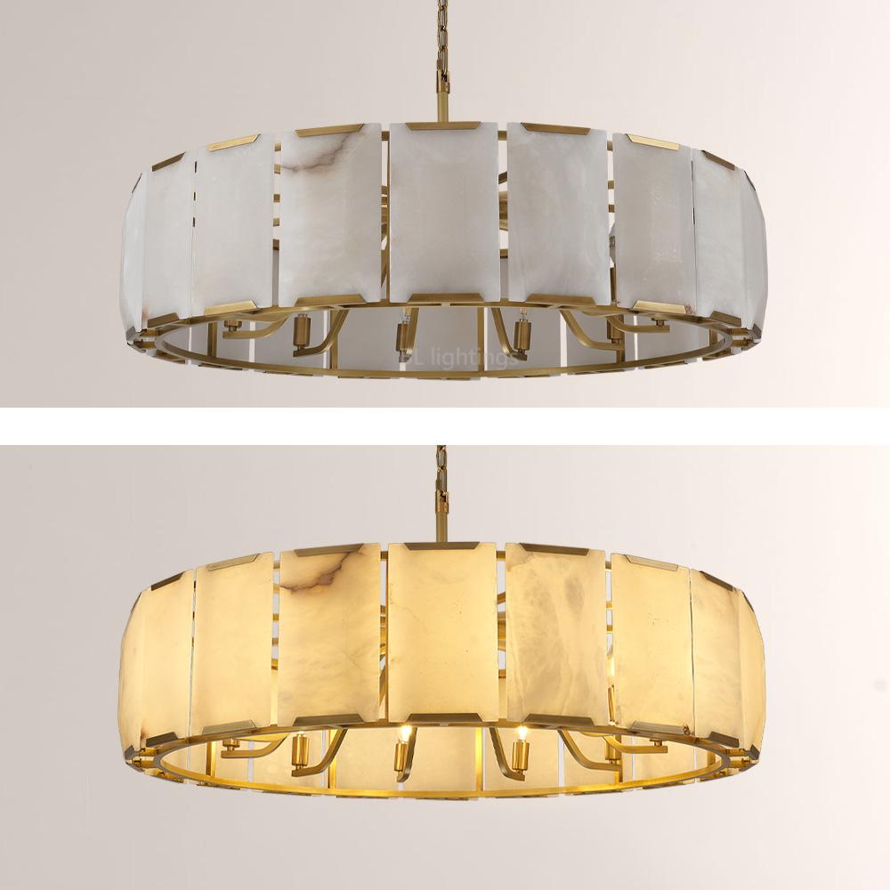 Harrington Calcite Round Chandelier 43"