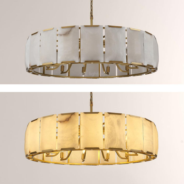 Harrington Calcite Round Chandelier 43"