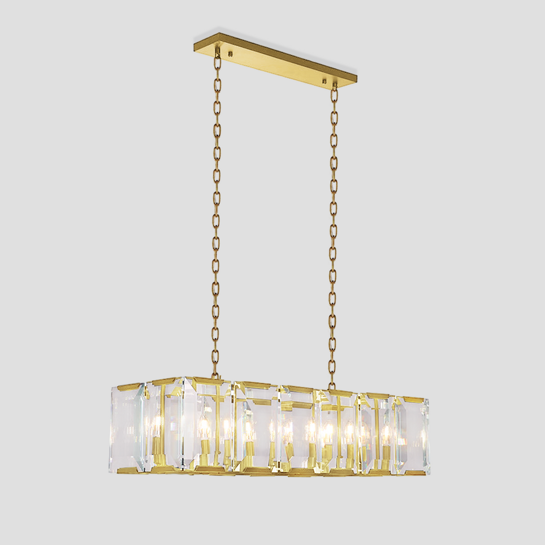 Paula Crystal Rectangular Chandelier
