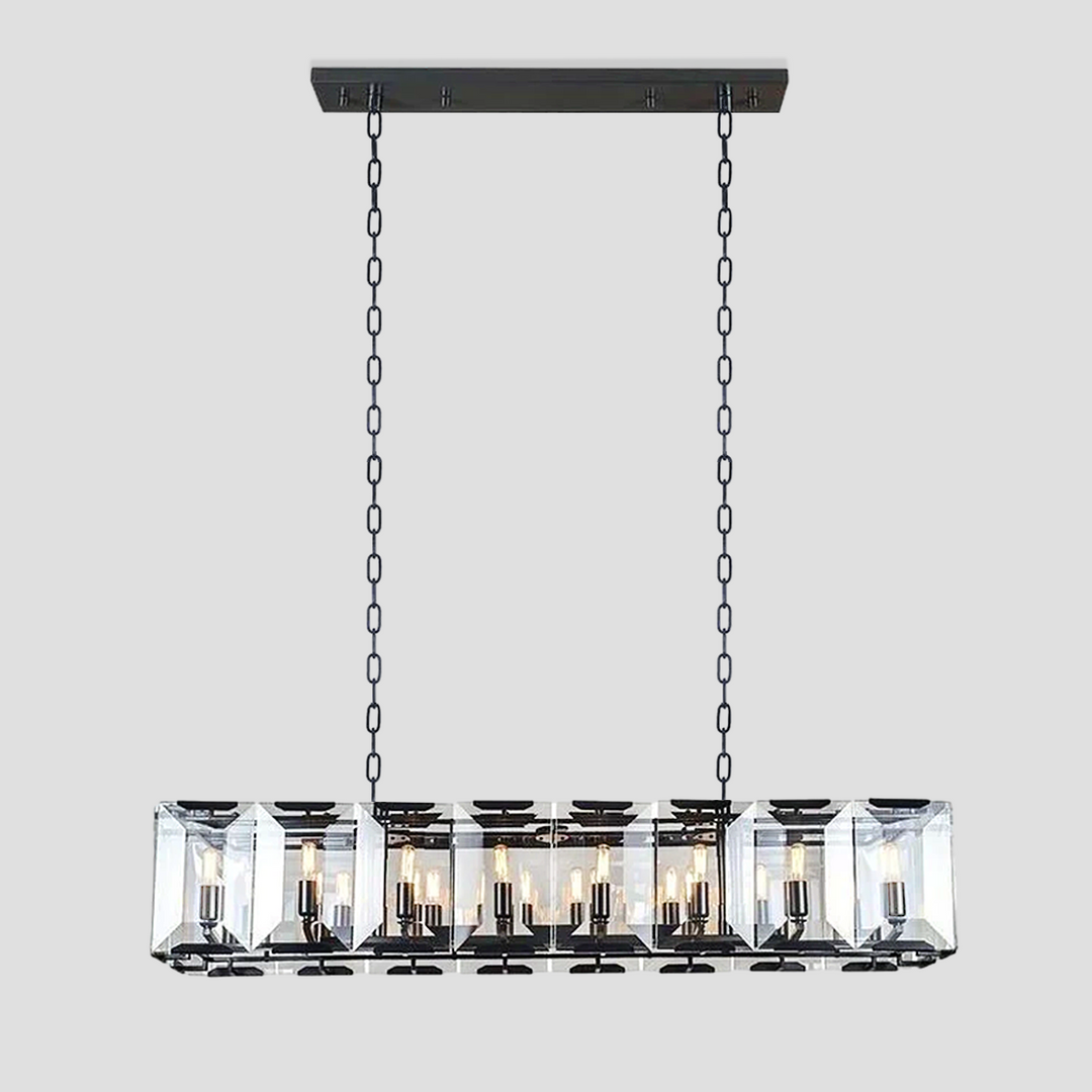 Paula Crystal Rectangular Chandelier