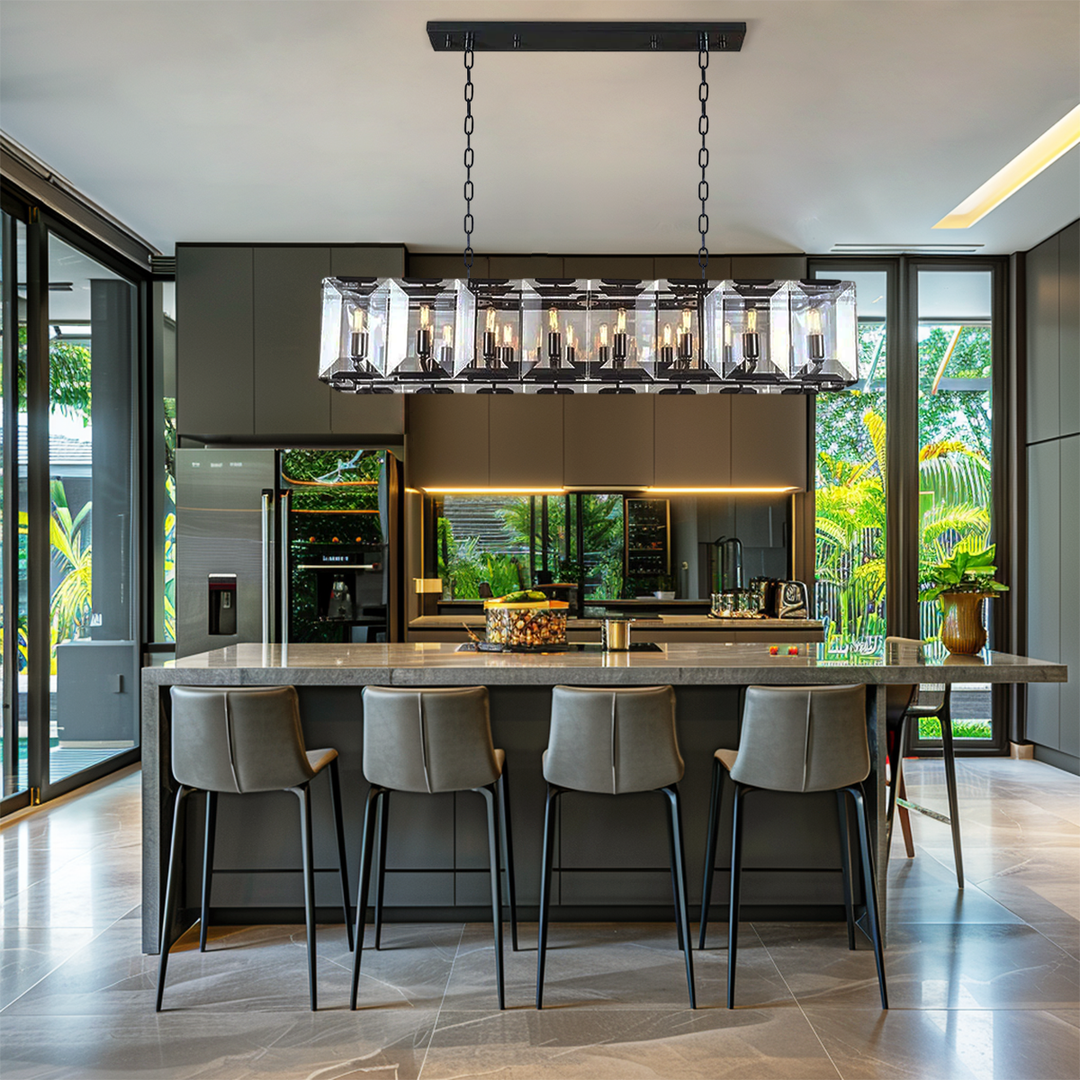 Paula Crystal Rectangular Chandelier