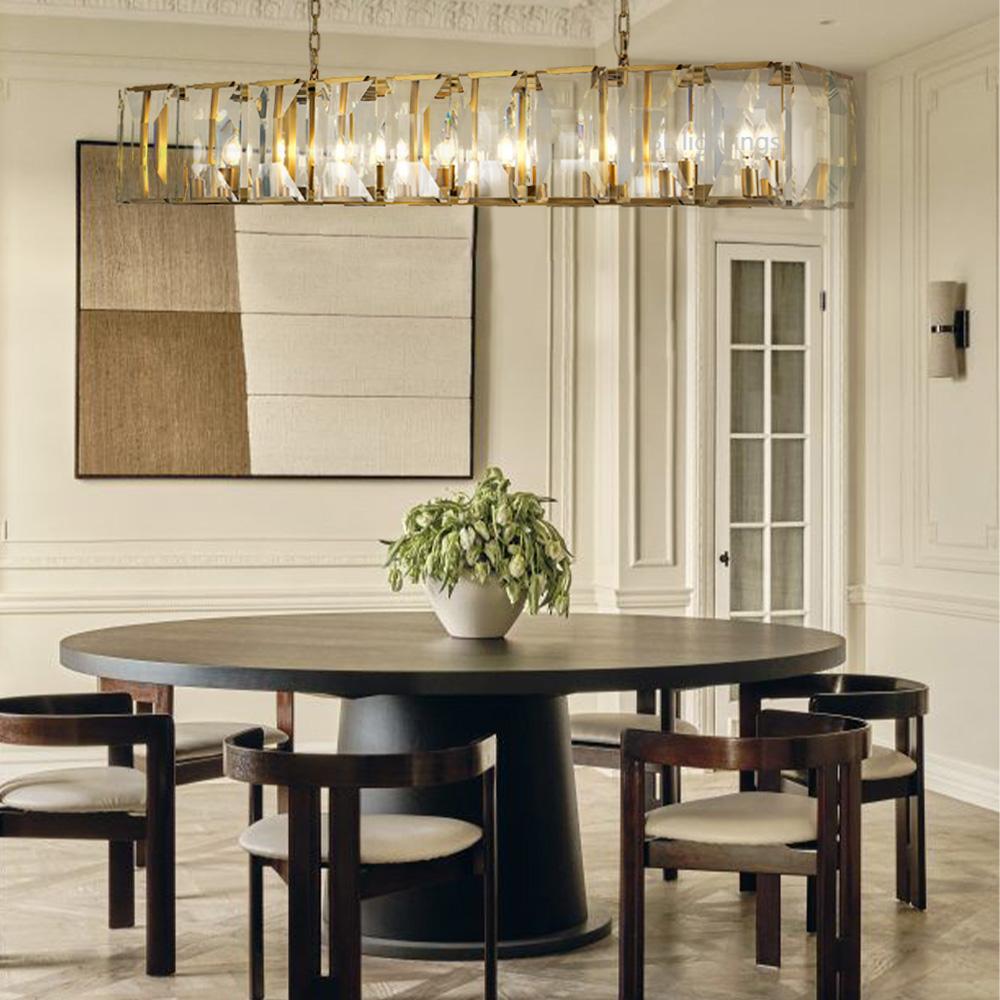 Harrington Crystal Rectangular Chandelier 62"