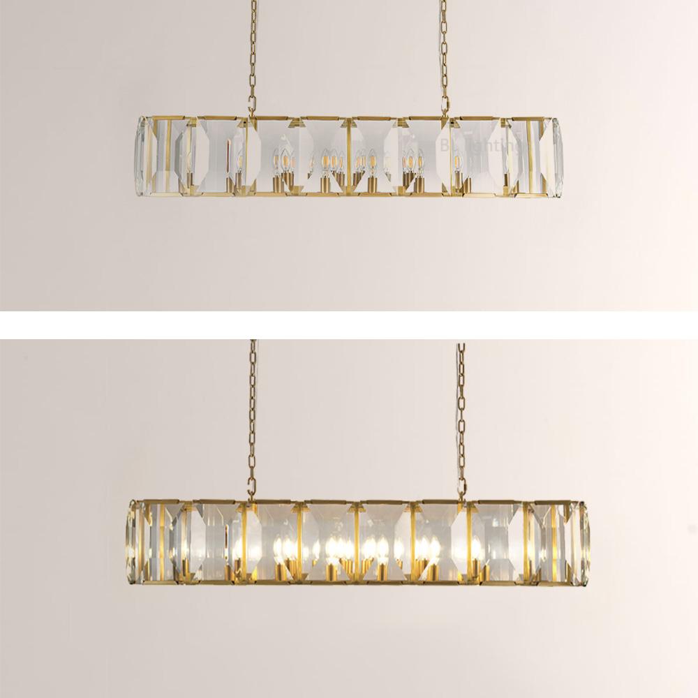 Harrington Crystal Rectangular Chandelier 62"