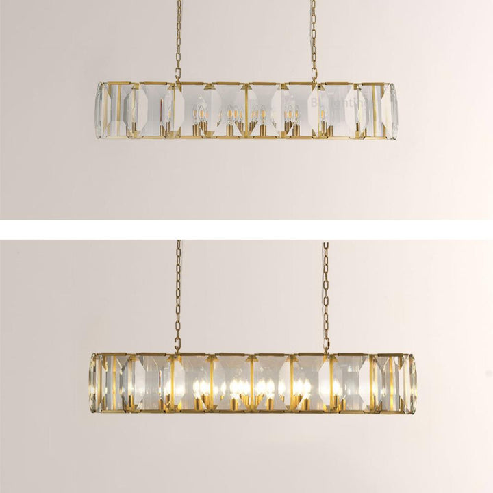 Harrington Crystal Rectangular Chandelier 62"