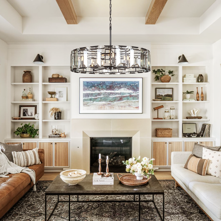 Paula Crystal Round Chandelier 24"