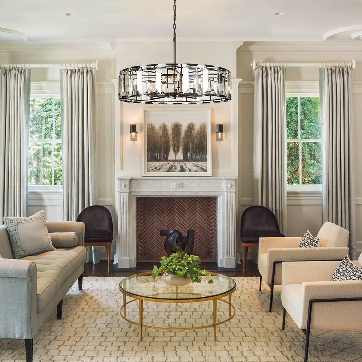 Paula Crystal Round Chandelier 24"