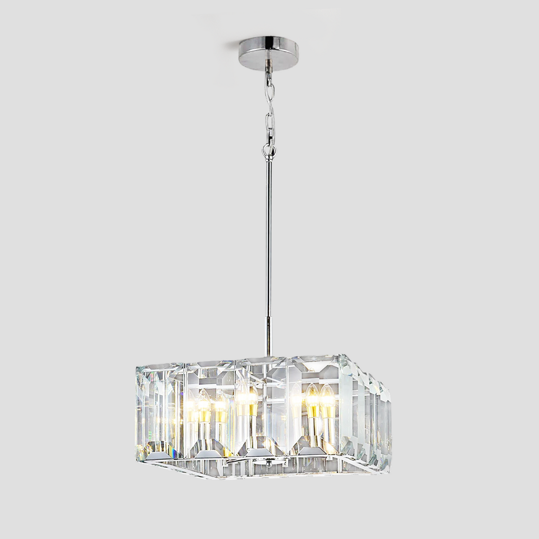 Paula Crystal Square Chandelier 24"