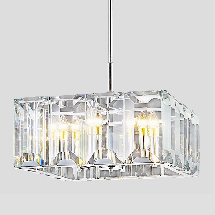 Paula Crystal Square Chandelier 24"