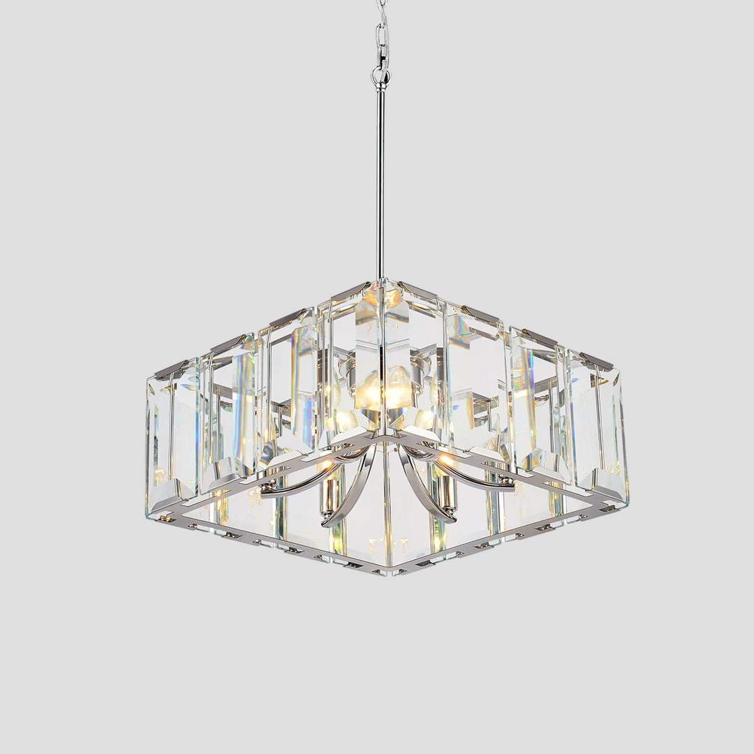 Paula Crystal Square Chandelier 24"