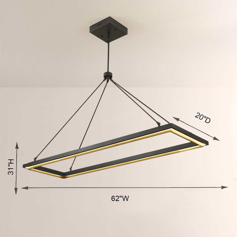 Perez Rectangular Chandelier 62"