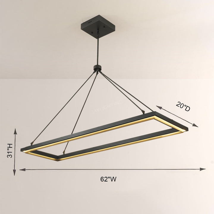 Perez Rectangular Chandelier 62"