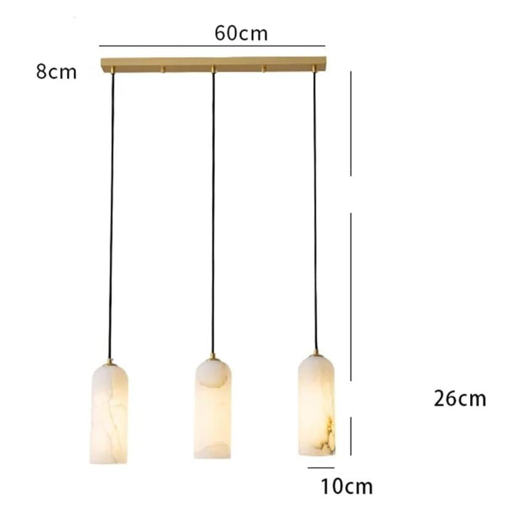 Petra Modern Alabaster 3 Lights Chandleier