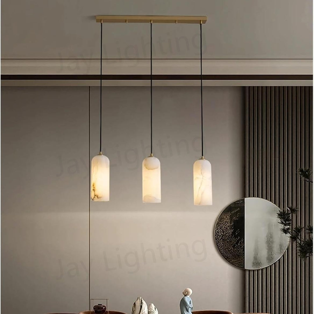 Petra Modern Alabaster 3 Lights Chandleier