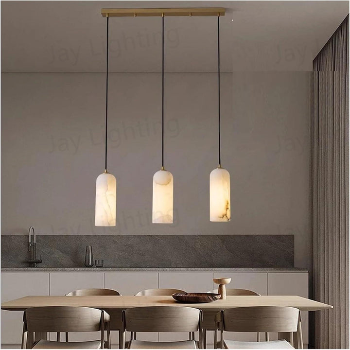 Petra Modern Alabaster 3 Lights Chandleier