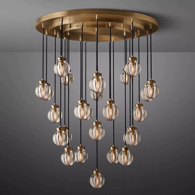 Popular Pearl Ball Round Chandelier 38"