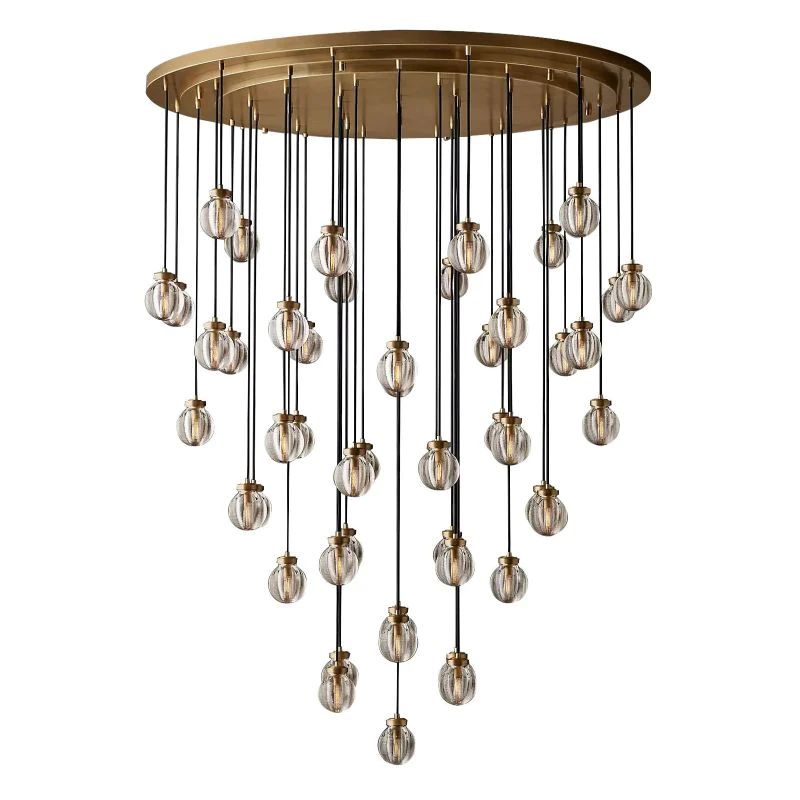 Popular Pearl Ball Round Chandelier 60"D