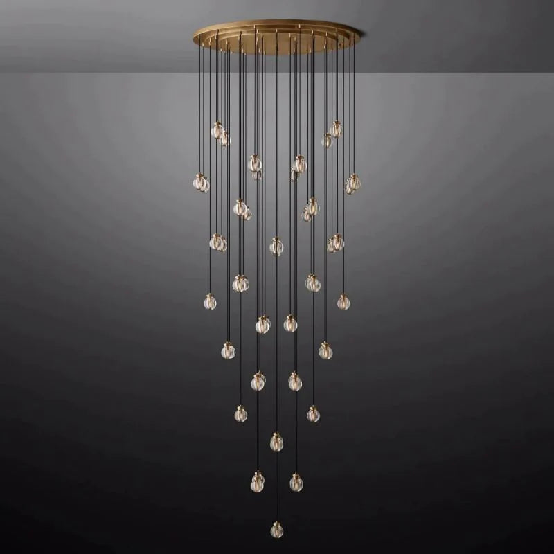 Popular Pearl Ball Round Chandelier 60"D