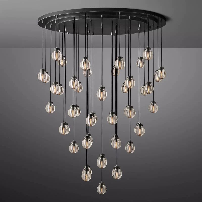 Popular Pearl Ball Round Chandelier 60"D