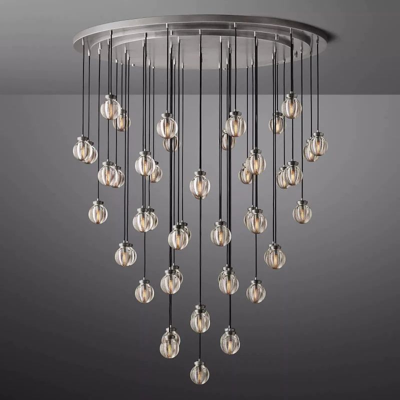 Popular Pearl Ball Round Chandelier 60"D