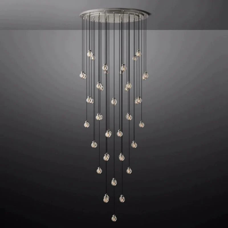 Popular Pearl Ball Round Chandelier 60"D