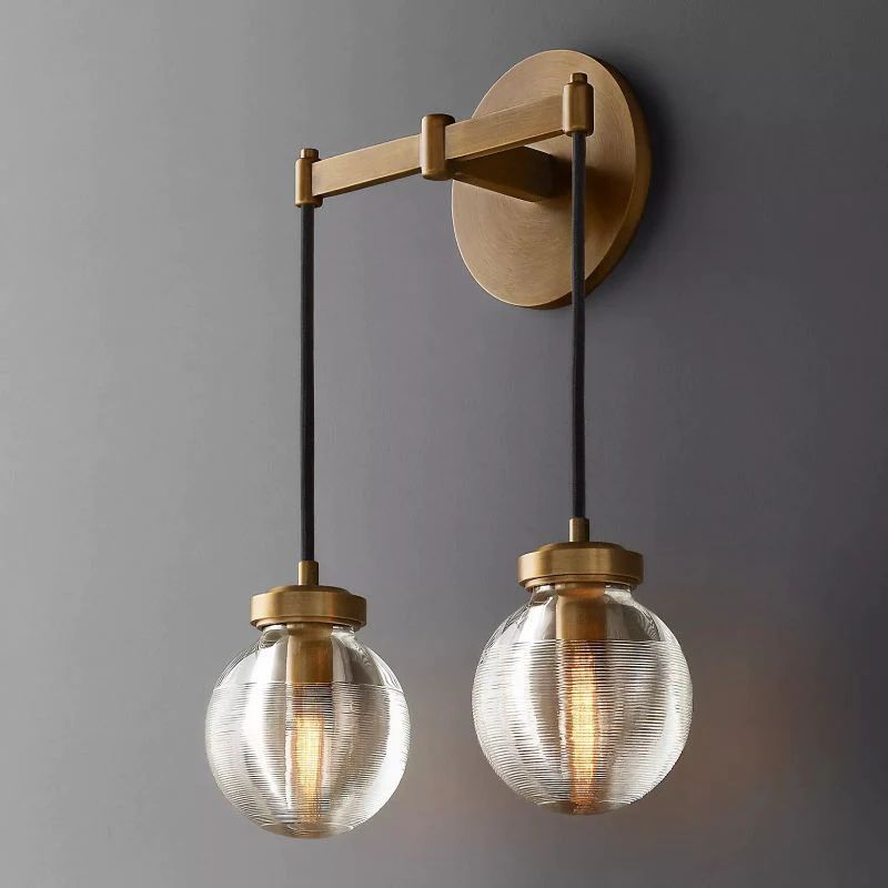 Popular Pearl Glass Double Ball Wall Sconce