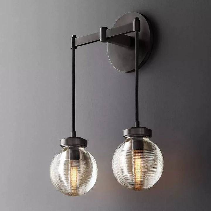 Popular Pearl Glass Double Ball Wall Sconce