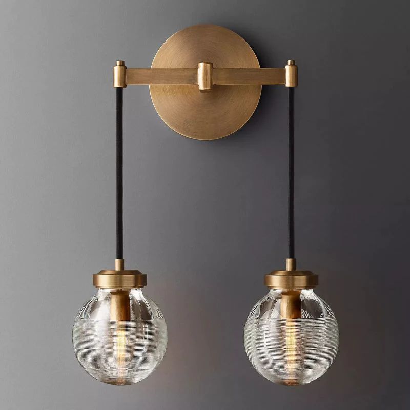 Popular Pearl Glass Double Ball Wall Sconce