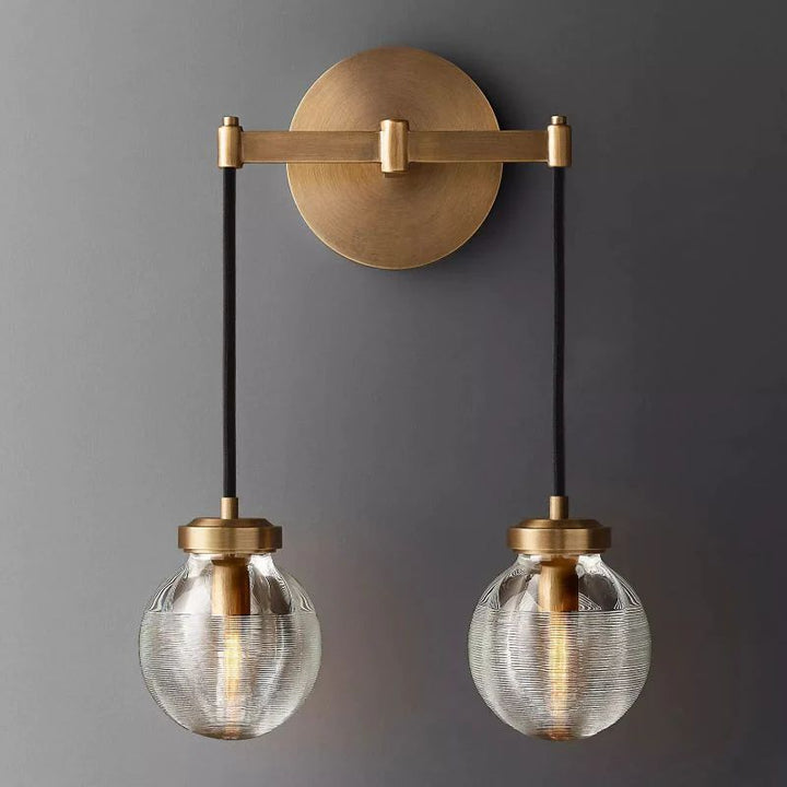 Popular Pearl Glass Double Ball Wall Sconce