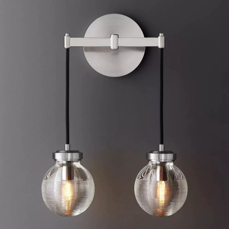 Popular Pearl Glass Double Ball Wall Sconce